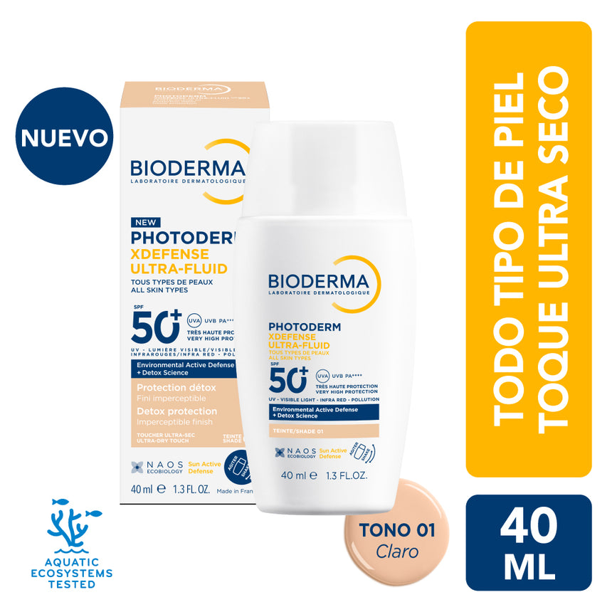 Pack Bioderma Photoderm XDefense Ultrafluid SPF50+ 40 ml Tono 1