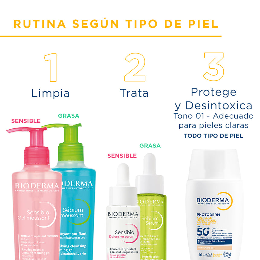Pack Bioderma Photoderm XDefense Ultrafluid SPF50+ 40 ml Tono 1