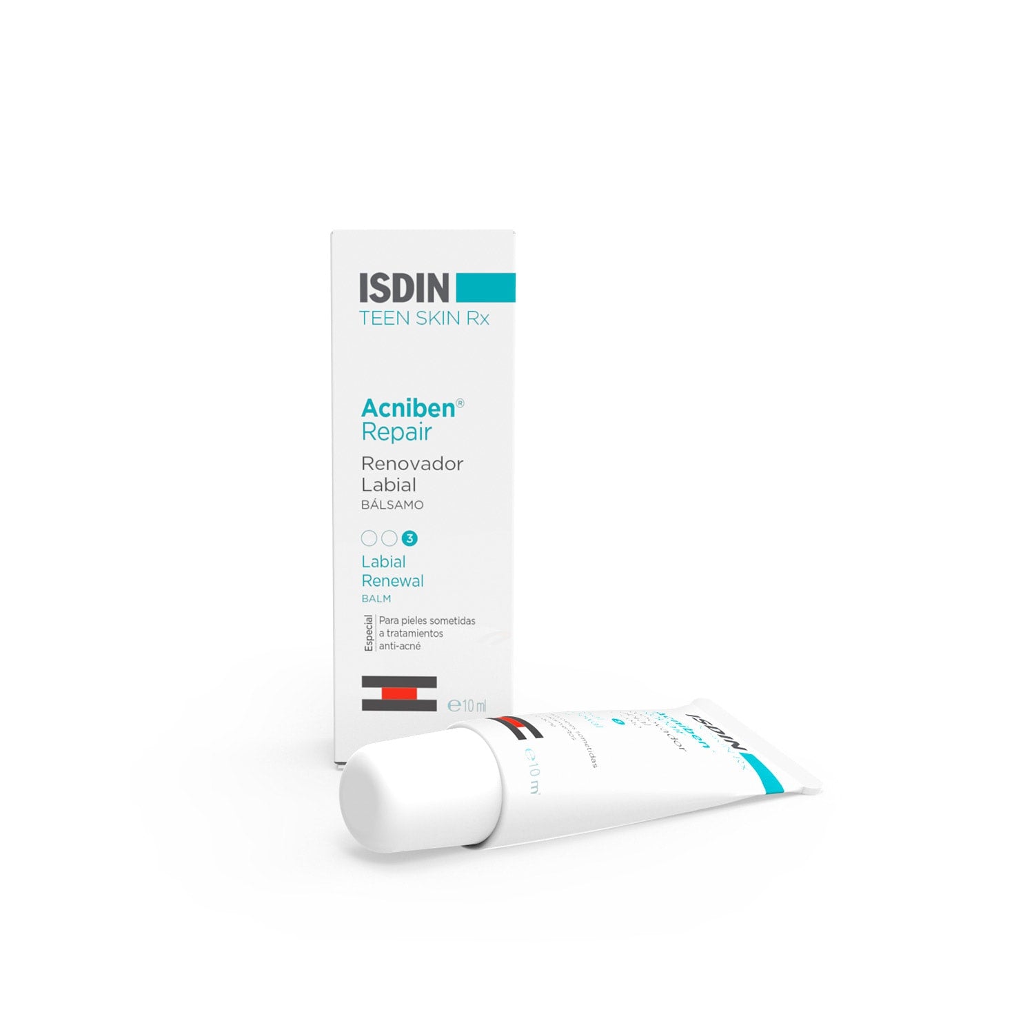 Isdin Teen Skin RX Acniben Bálsamo Reparador Labial 10 ml.