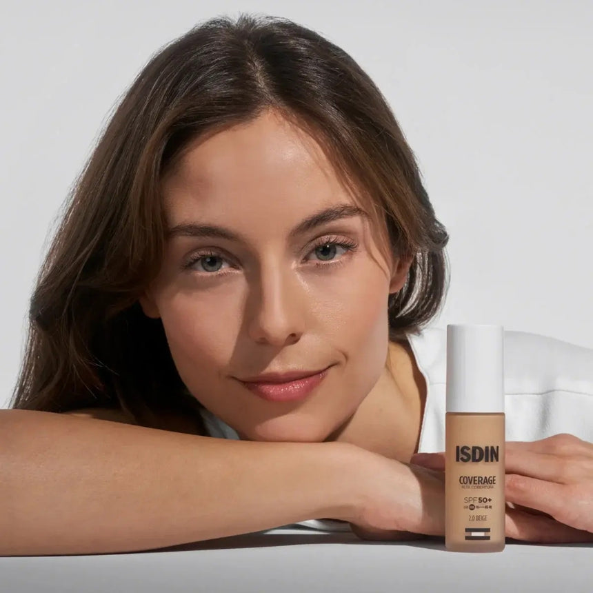 Base de maquillaje ISDIN Coverage SPF 50+ Beige 30 g