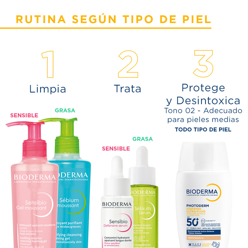 Pack Bioderma Photoderm XDefense Ultrafluid SPF50+ 40 ml Tono 2