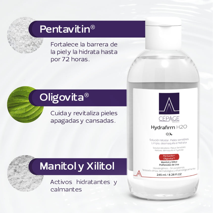 Cépage Hydrafirm H2O Agua Micelar Frasco 245 ml.