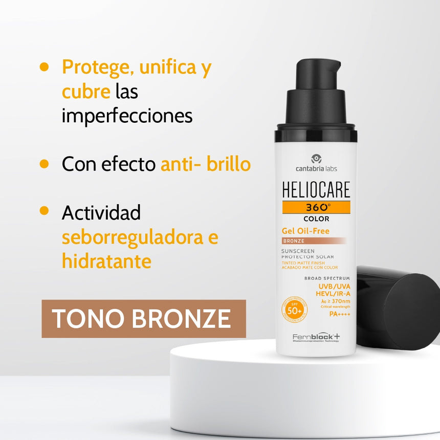 Fotoprotector Heliocare 360 Gel Oil Free Bronze 50 ml