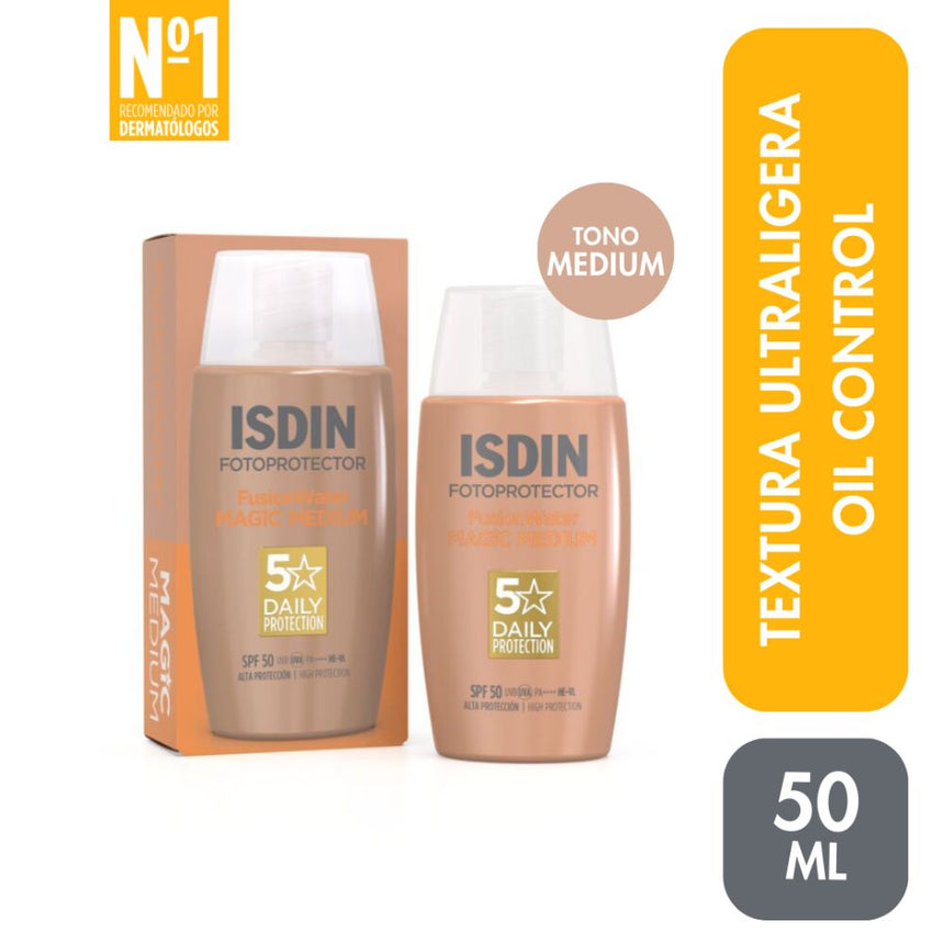 Fotoprotector Isdin Fusion Water Magic Color Medium SPF 50 50 ml