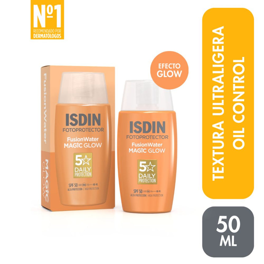 Fotoprotector Isdin Fusion Water Magic Glow SPF 50 50 ml