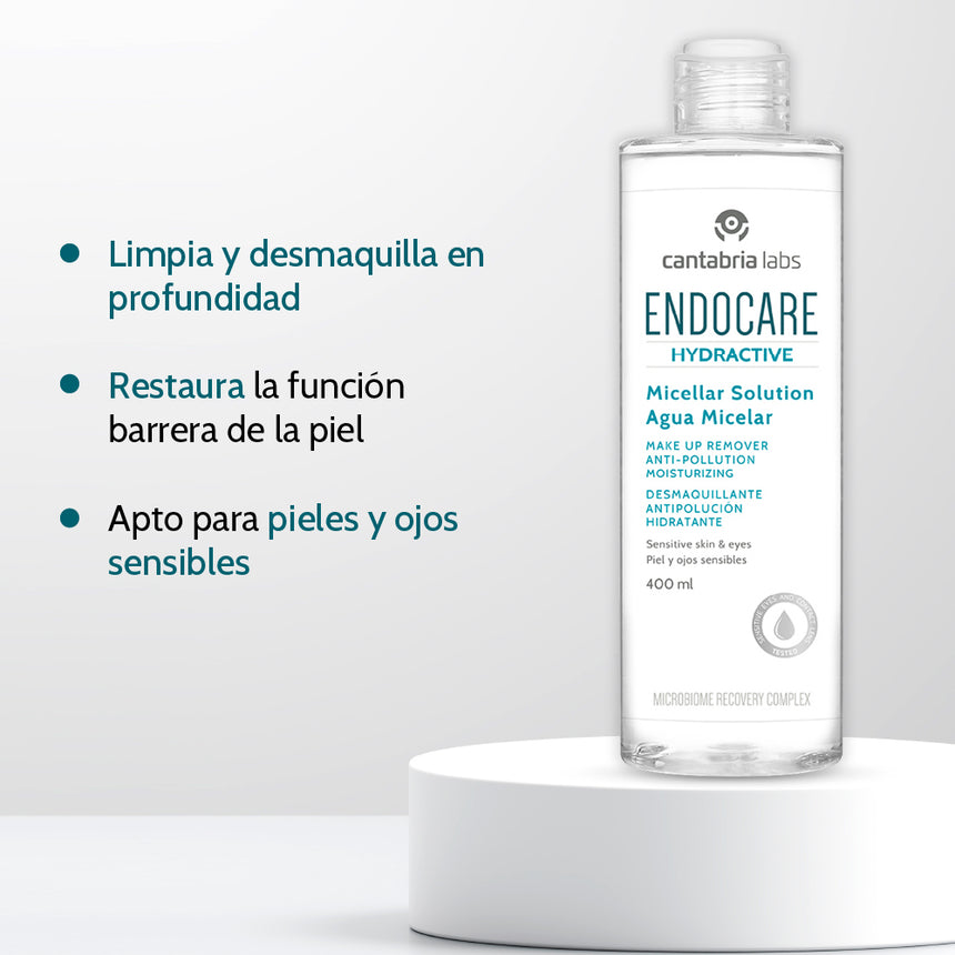 Limpiador ENDOCARE HYDRACTIVE Agua Micelar 400 ml.