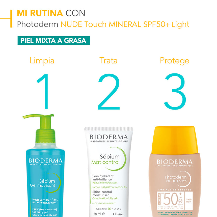 Fotoprotector Tono Dorée Bioderma Photoderm Nude Touch SPF 50+ 40 ml