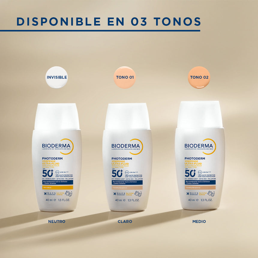 Pack Bioderma Photoderm XDefense Ultrafluid SPF50+ 40 ml Tono 1