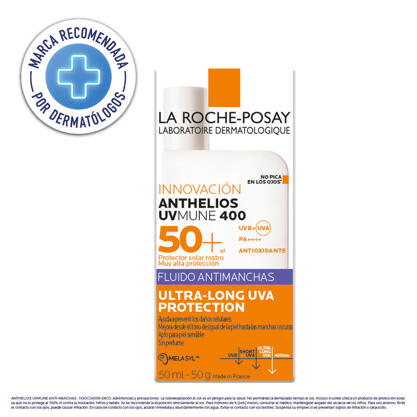 La Roche Posay Anthelios UV MUNE 400 Antimanchas SPF50+ 50 ml.