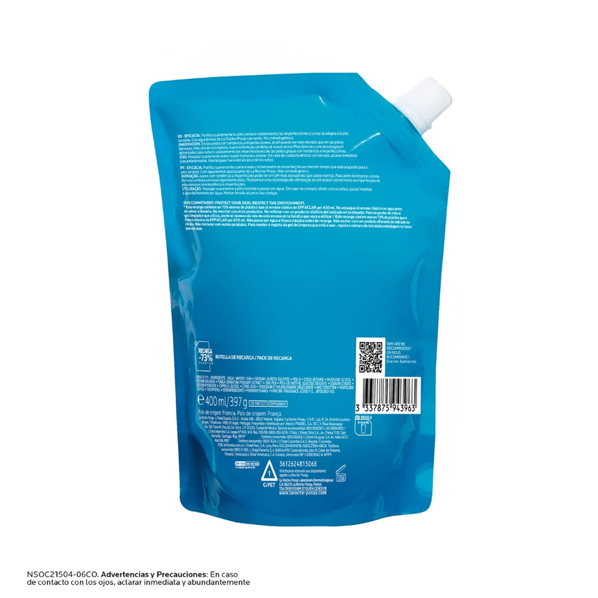 Refill La Roche Posay Effaclar Foaming Gel 400ml