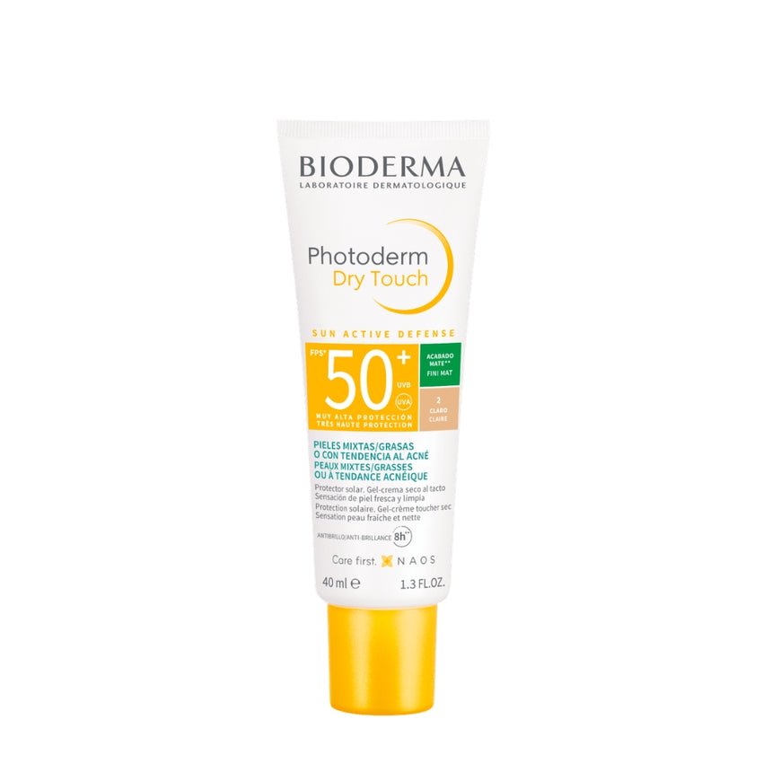 Fotoprotector con color Bioderma Photoderm Dry Touch FPS 50+ Matificante 40 ml