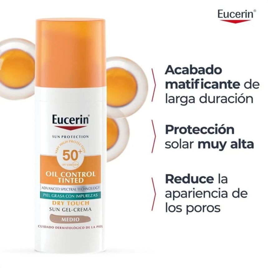 Fotoprotector Tono Medio Eucerin Oil Control SPF 50 50 ml