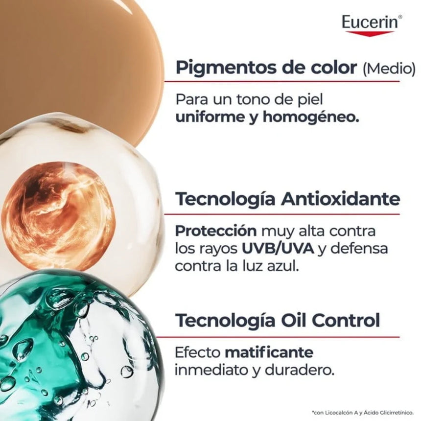 Fotoprotector Tono Medio Eucerin Oil Control SPF 50 50 ml
