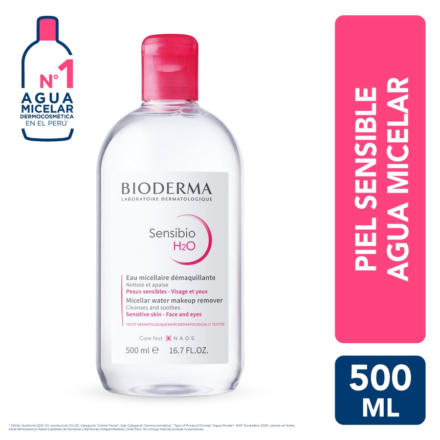 Agua Micelar Bioderma Sensibio H2O Desmaquillante 500 ml