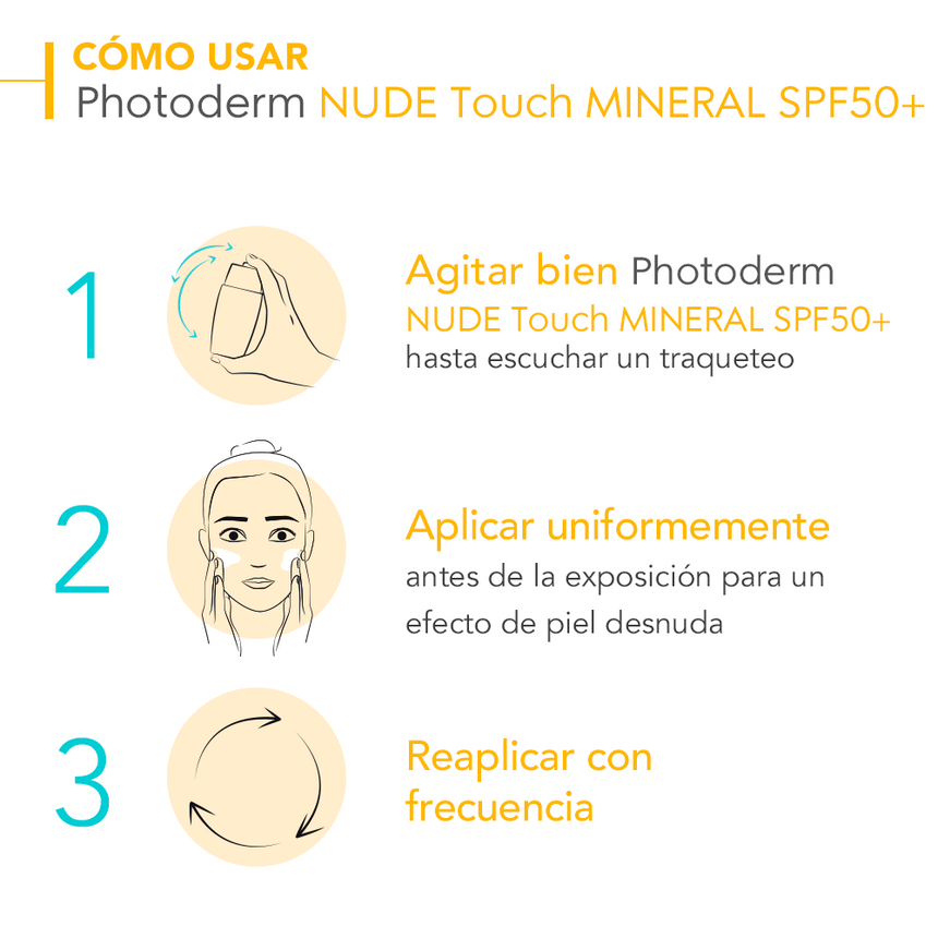Fotoprotector Tono Dorée Bioderma Photoderm Nude Touch SPF 50+ 40 ml