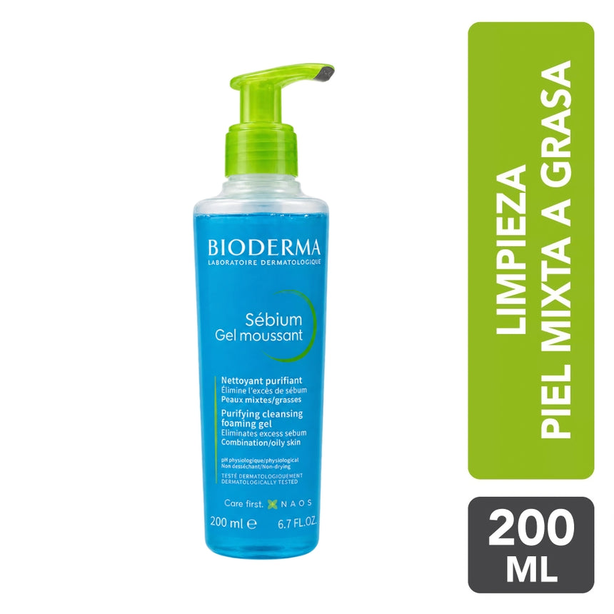 Gel Limpiador Bioderma Sébium Moussant 200 ml