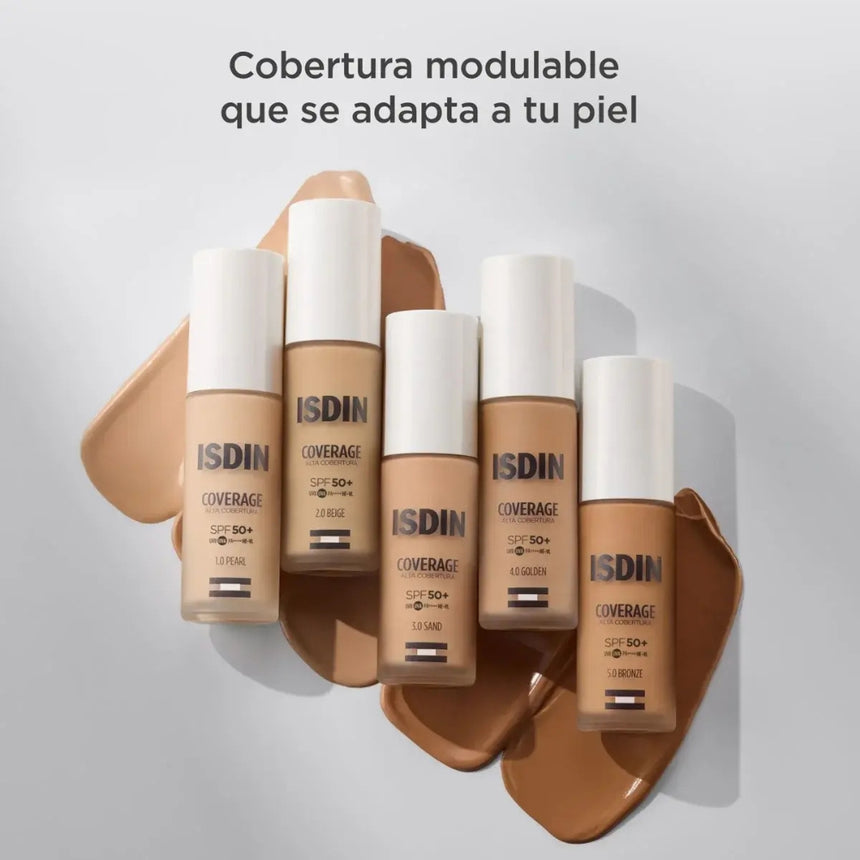 Base de maquillaje ISDIN Coverage SPF 50+ Beige 30 g