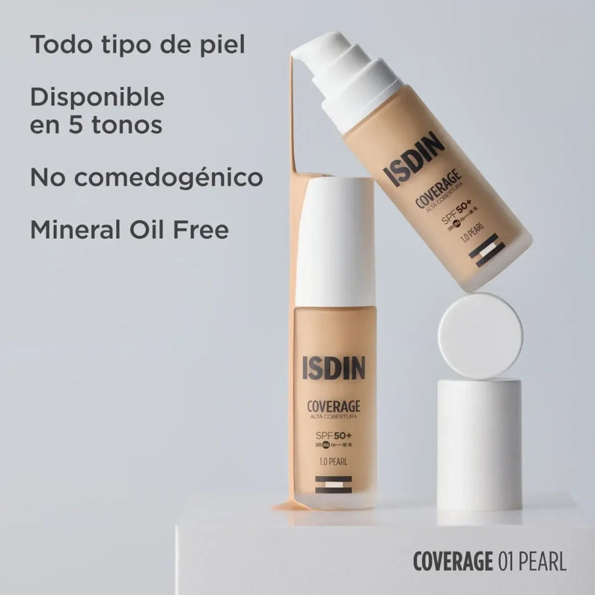 Base de maquillaje ISDIN Coverage SPF 50+ Pearl 30 g