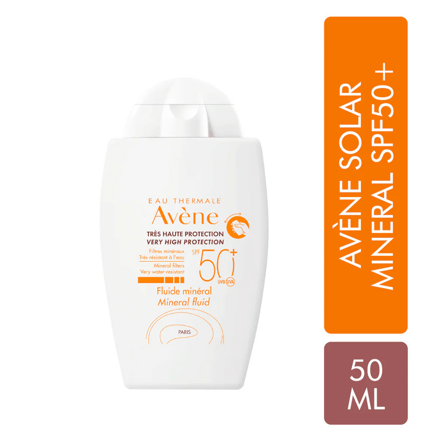 Fotoprotector Avène Solar Fluido Mineral SPF 50+ 40 ml