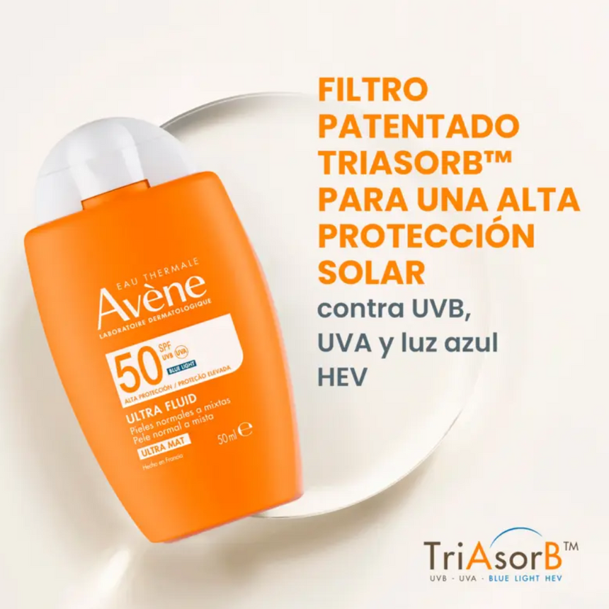 Avène Solar Ultra Fluid Ultra Mat SPF50 50 ml.