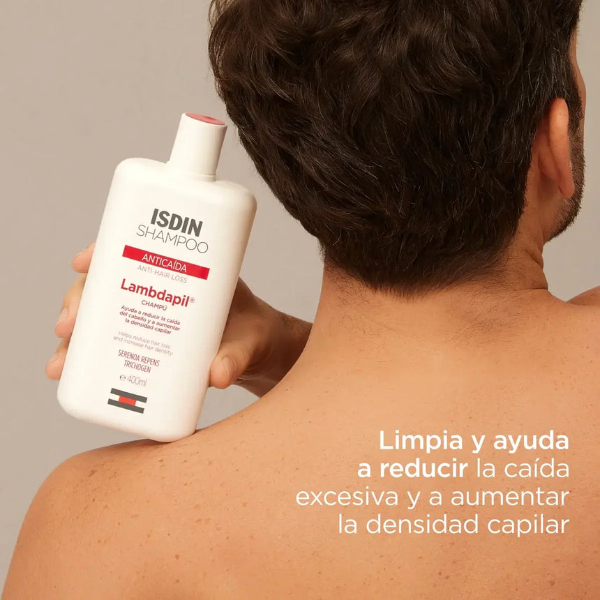 Shampoo Anticaída Isdin Lambdapil para Hombres y Mujeres 400 ml