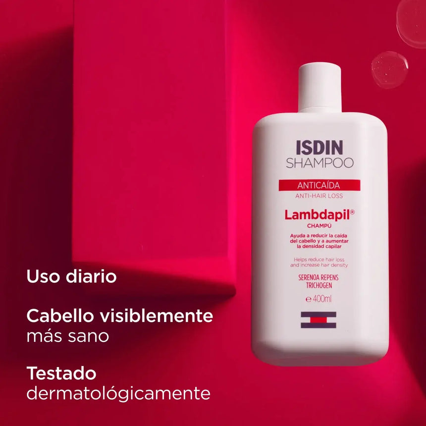 Shampoo Anticaída Isdin Lambdapil para Hombres y Mujeres 400 ml