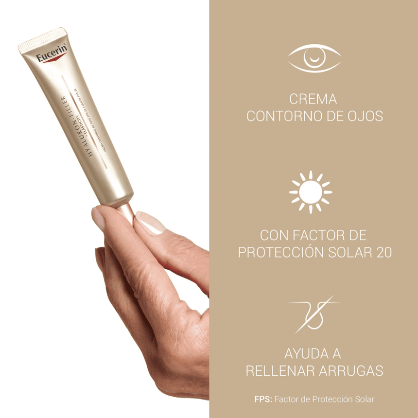 Eucerin Hyaluron Filler +Elasticity Contorno de Ojos FPS20 15 ml.