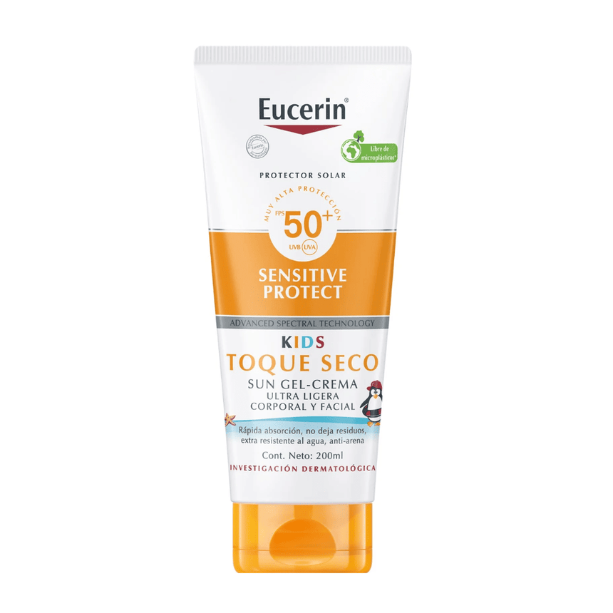 Eucerin Kids Sun Toque Seco Gel Crema FPS50+ 200 ml.
