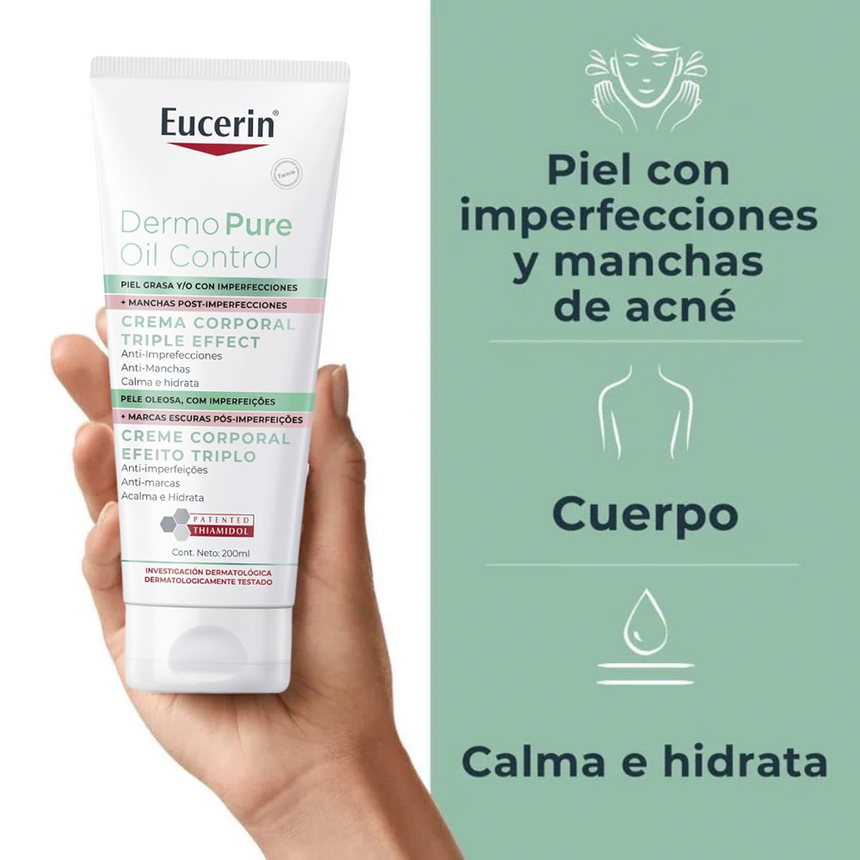 Eucerin Dermopure Crema Corporal Triple Efecto 200 ml.