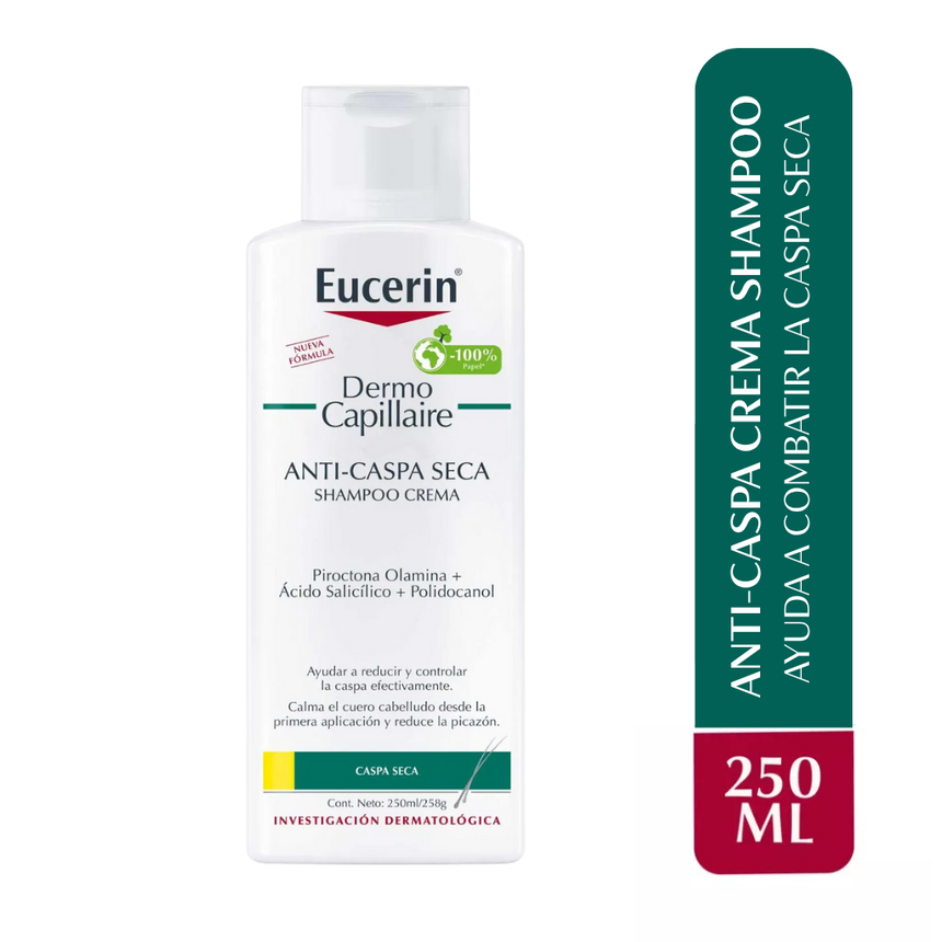 Eucerin DermoCapillaire Shampoo Anticaspa Seca 250 ml.