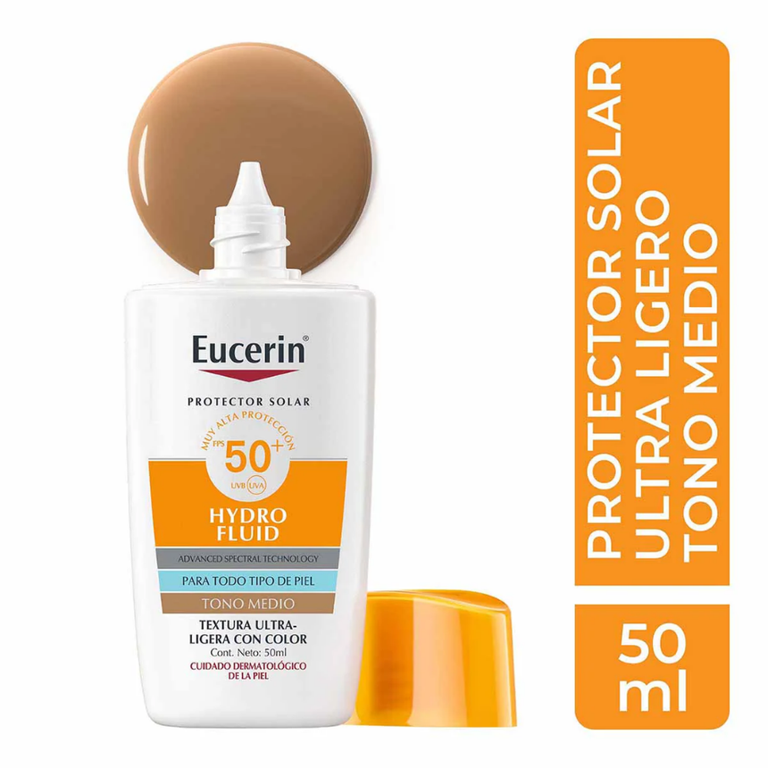 Fotoprotector Eucerin Sun Hydrofluid Color 50 ml