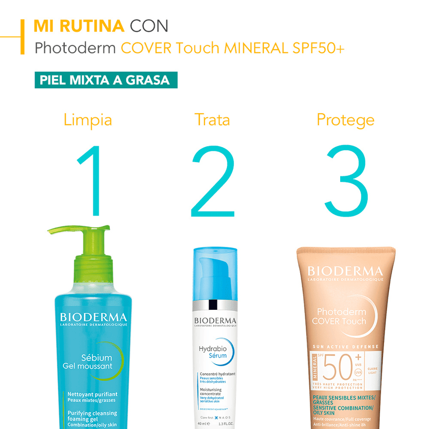 Fotoprotector Bioderma Photoderm Cover Touch SPF 50 40 g