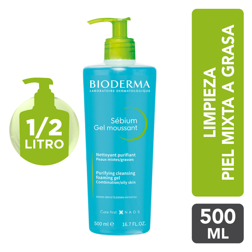 Gel Limpiador Bioderma Sébium Moussant 500 ml