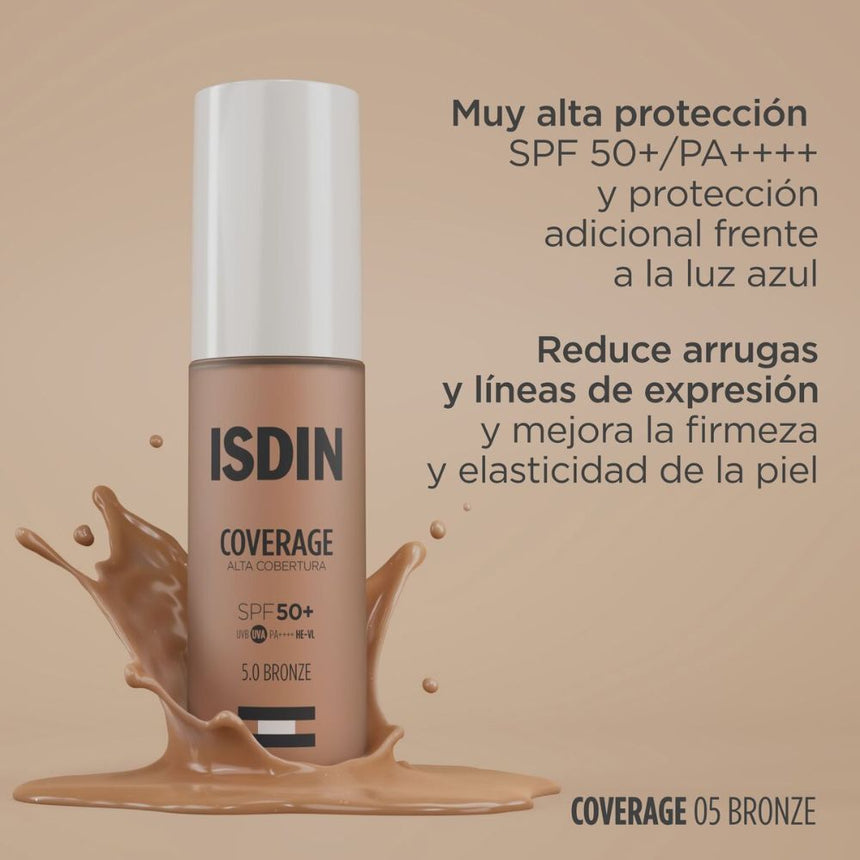 Base de maquillaje ISDIN Coverage SPF 50+ Bronze 30 g