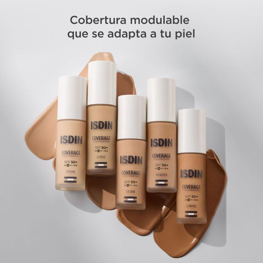 Base de maquillaje ISDIN Coverage SPF 50+ Golden 30 g