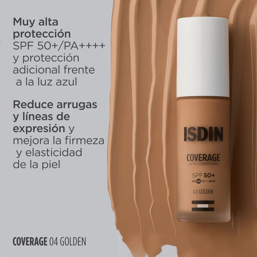 Base de maquillaje ISDIN Coverage SPF 50+ Golden 30 g