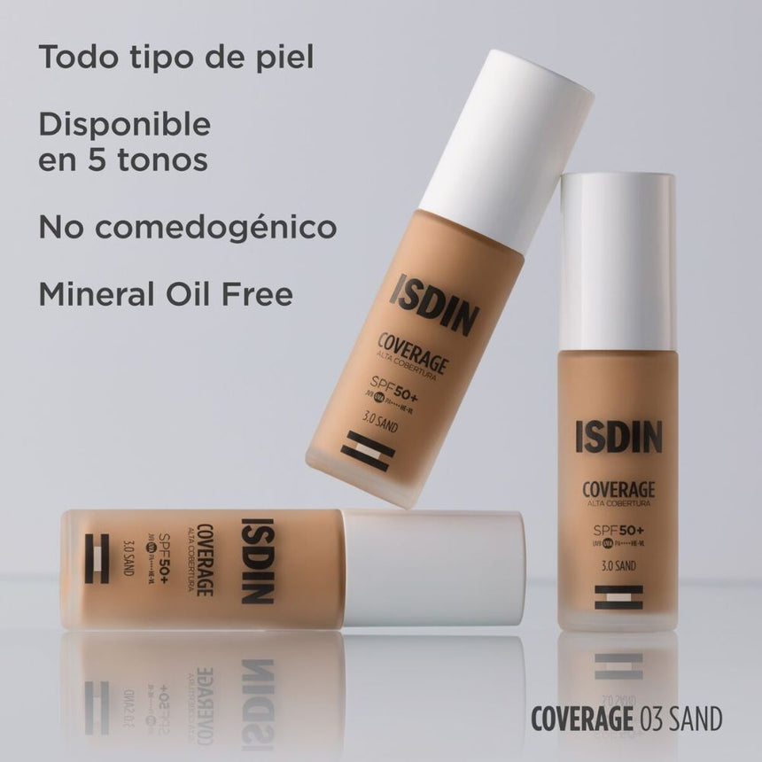 Base de maquillaje ISDIN Coverage SPF 50+ Sand 30 g