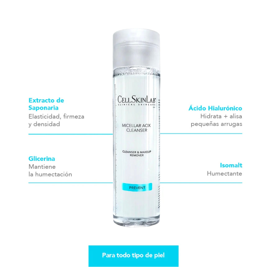 Limpiador CellSkinLab Micellar AOX 250 ml