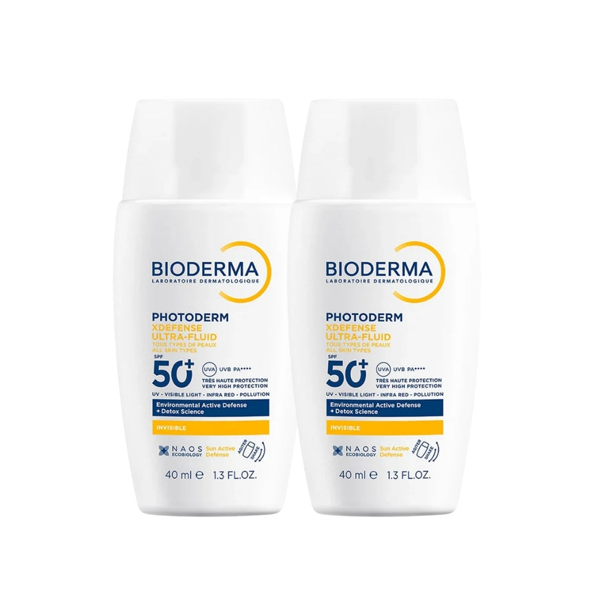 Pack Bioderma Photoderm XDefense Ultrafluid Invisible SPF50+ 40 ml