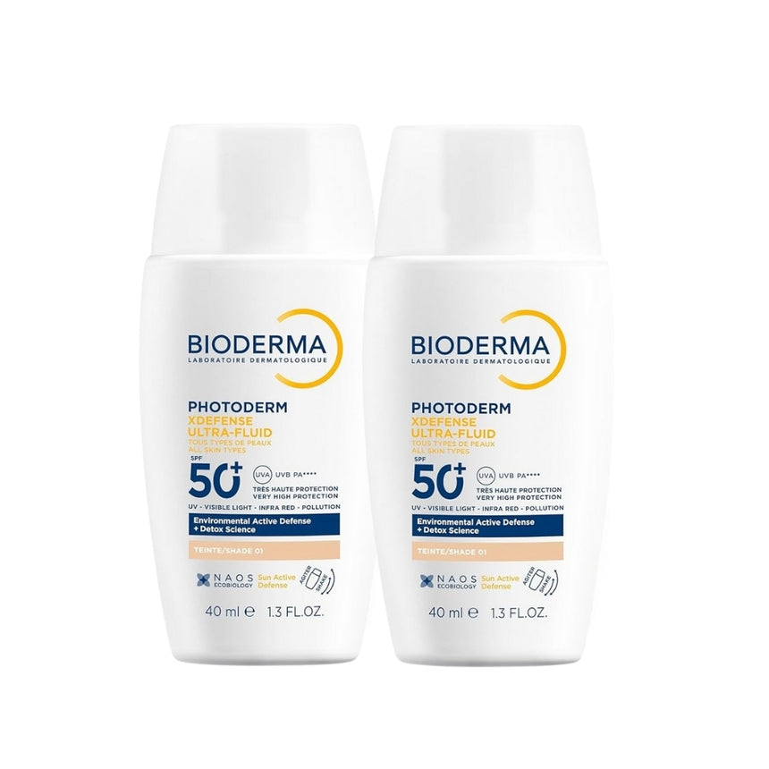 Pack Bioderma Photoderm XDefense Ultrafluid SPF50+ 40 ml Tono 1