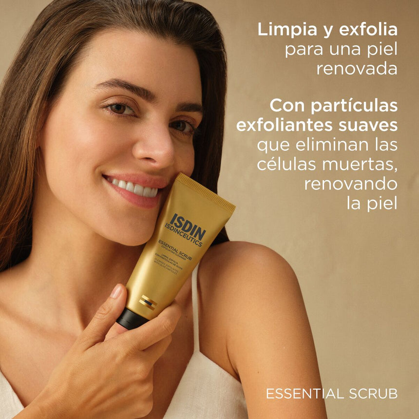 Gel Limpiador Isdin Essential Scrub con Partículas Exfoliantes 100ml