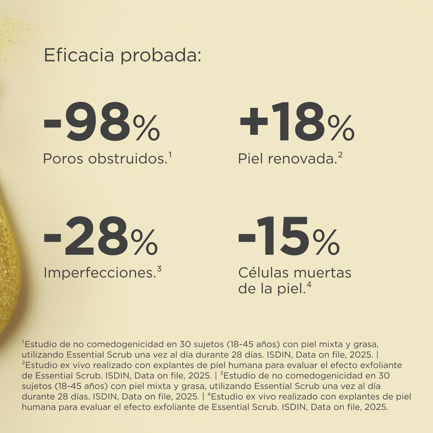 Gel Limpiador Isdin Essential Scrub con Partículas Exfoliantes 100ml