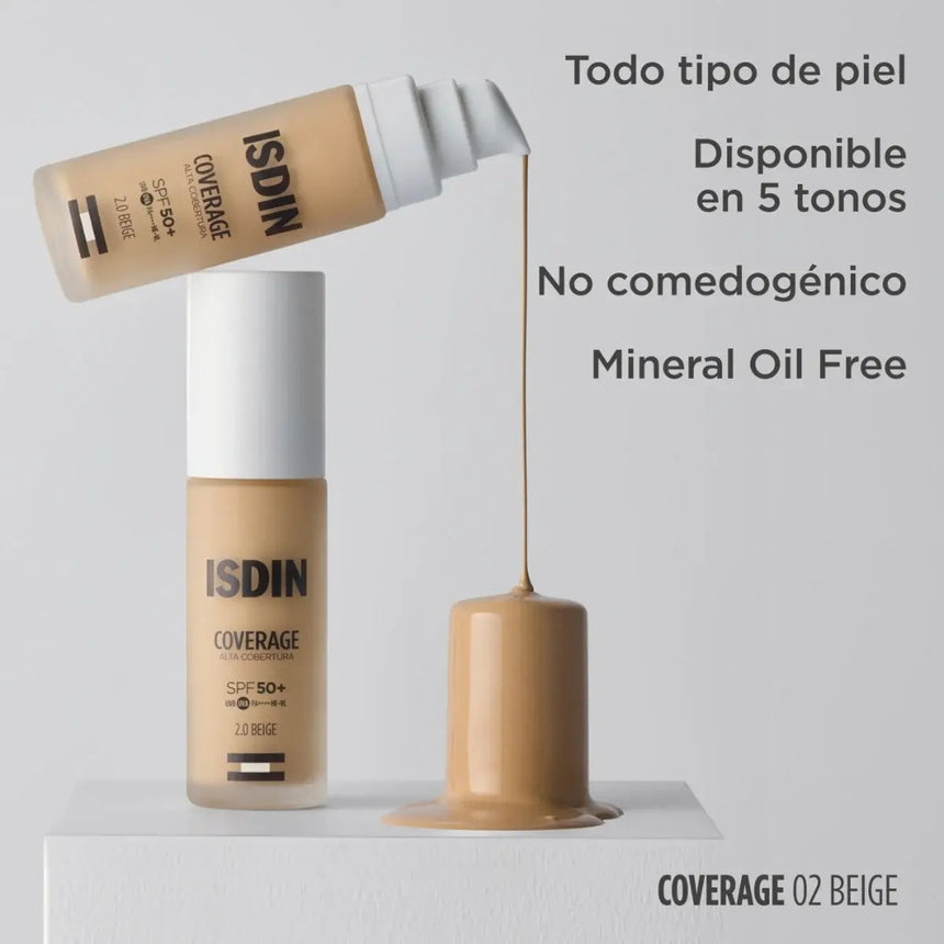 Base de maquillaje ISDIN Coverage SPF 50+ Beige 30 g