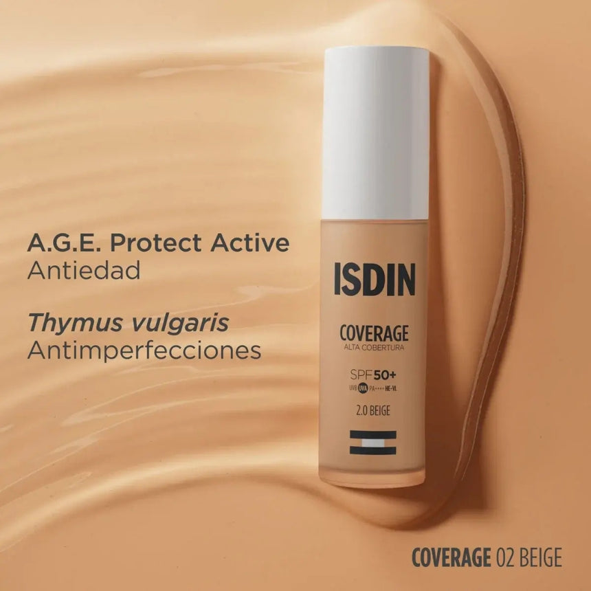 Base de maquillaje ISDIN Coverage SPF 50+ Beige 30 g
