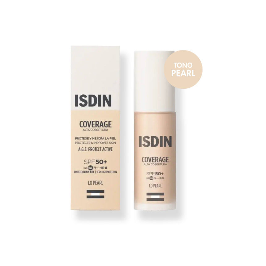 Base de maquillaje ISDIN Coverage SPF 50+ Pearl 30 g