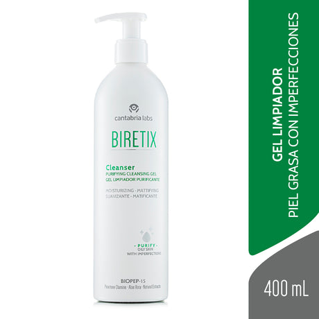 Gel Limpiador Biretix Cleanser Piel Mixta Grasa 400 ml