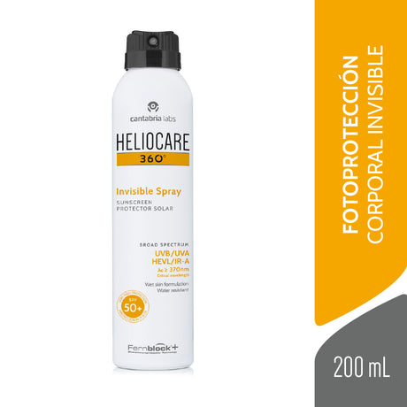 Fotoprotector corporal HELIOCARE 360º Invisible Spray SPF 50+ 200 ml.