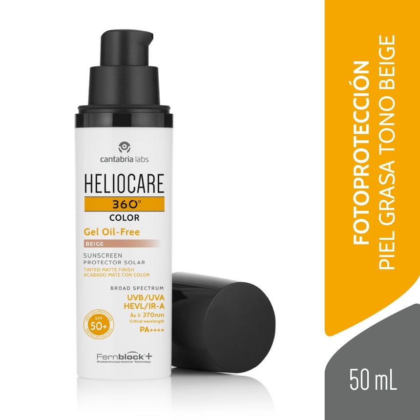 Fotoprotector Heliocare 360 Gel Oil Free Beige 50 ml