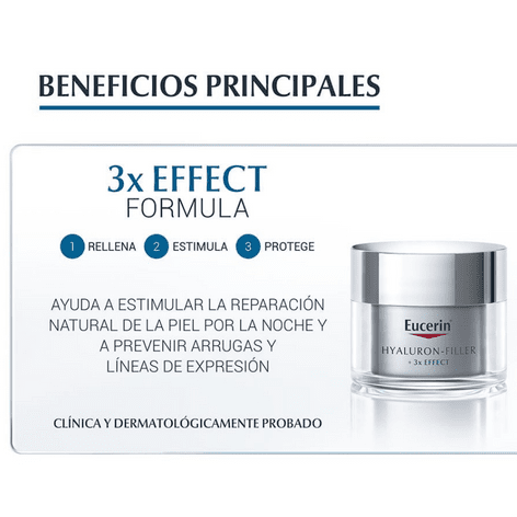 Eucerin Hyaluron Filler + 3x Effect Crema Facial de Noche 50ml.