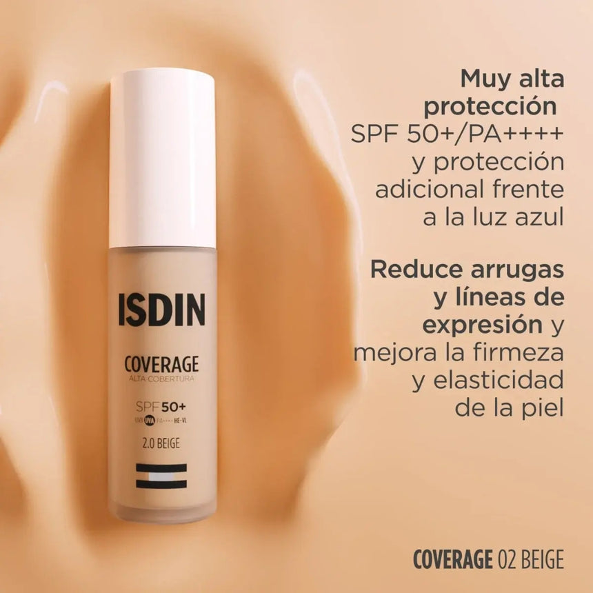 Base de maquillaje ISDIN Coverage SPF 50+ Beige 30 g